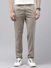 Men's Rust Solid Cotton Slim Fit Casual 5 Pockets Trouser